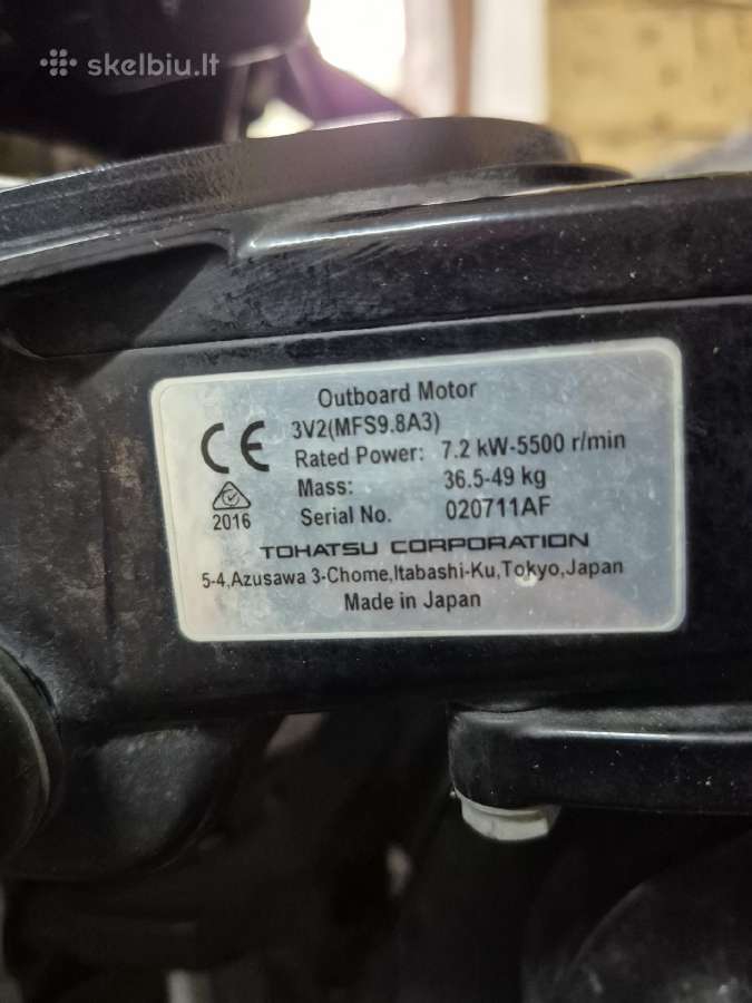 Parduodama valtis 450 ir variklis 9.8 Ag - nuotraukos Nr. 5