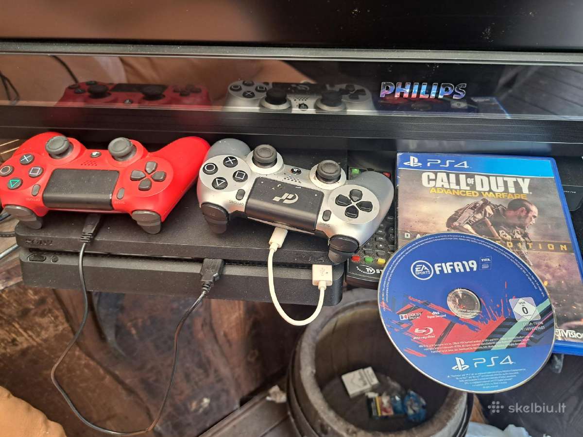 Ps4 1tb du pultai du žaidimai visi laidai 100e