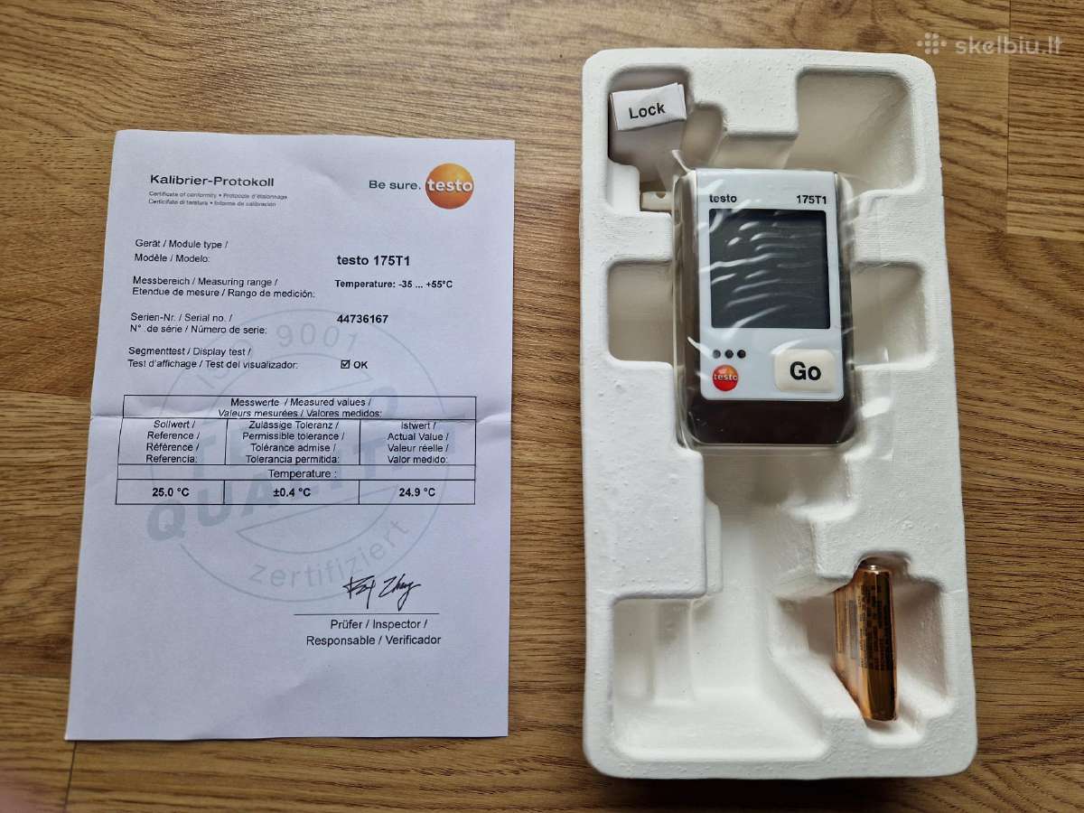 Testo 175 T1 temperatūros duomenų kaupiklis - nuotraukos Nr. 2