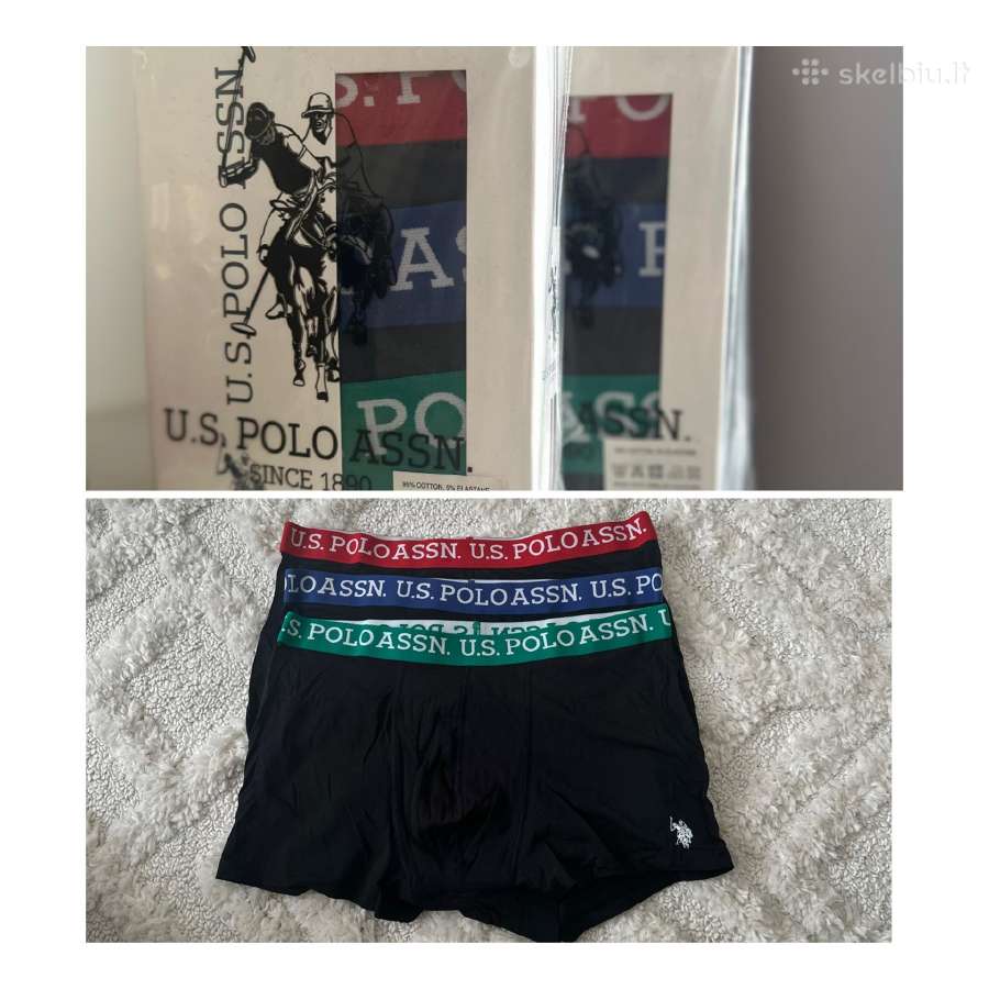U.s. Polo Assn. Vyriškos Kelnaitės 3 vnt. Komplekt