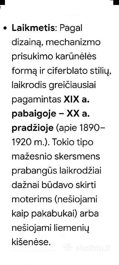 Auksinis kišeninis Šveicariškas laikrodis - nuotraukos Nr. 12