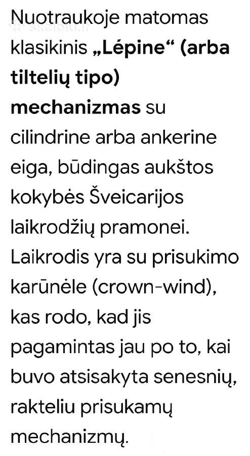 Auksinis kišeninis Šveicariškas laikrodis - nuotraukos Nr. 15