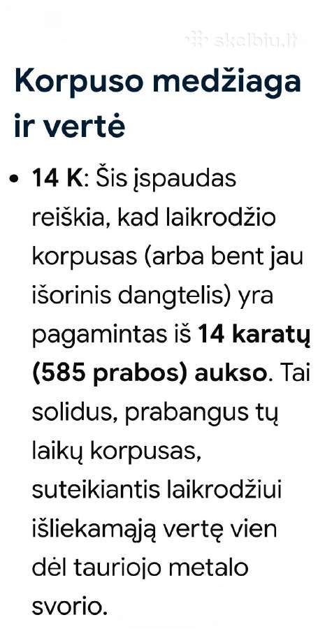 Auksinis kišeninis Šveicariškas laikrodis - nuotraukos Nr. 16