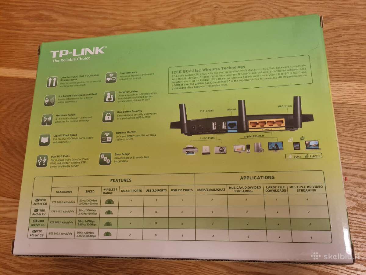 Maršrutizatorius Tp-link 2,4 / 5 GHz - nuotraukos Nr. 5