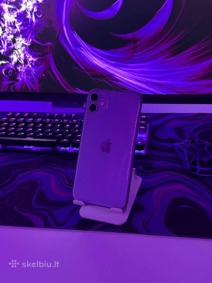 iPhone 11 64gb (94% baterija) + 4 dėklai