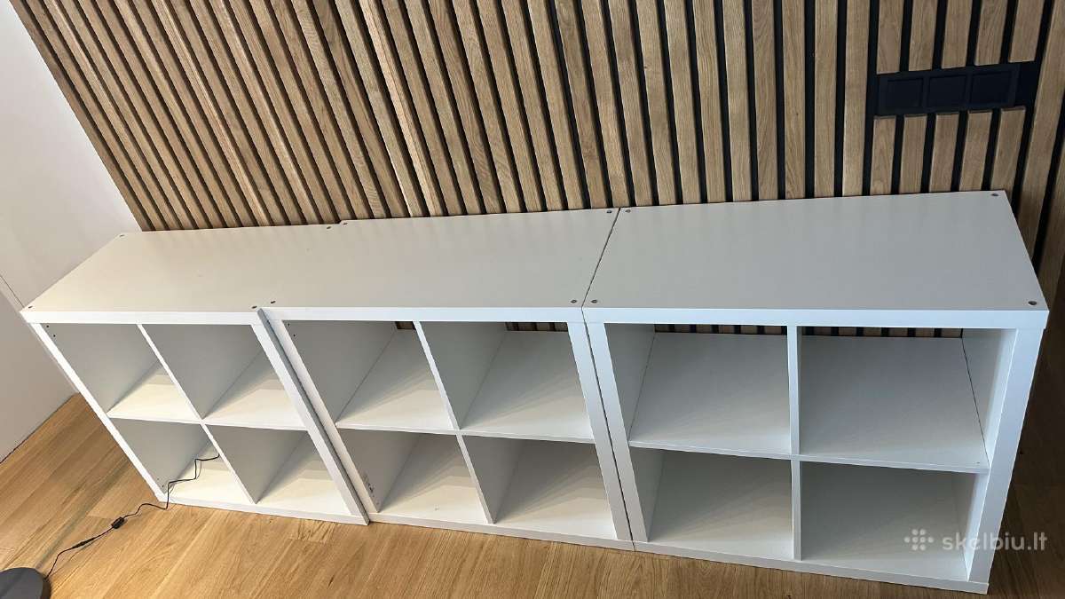 Parduodu 3 Ikea Kallax baltas lentynas