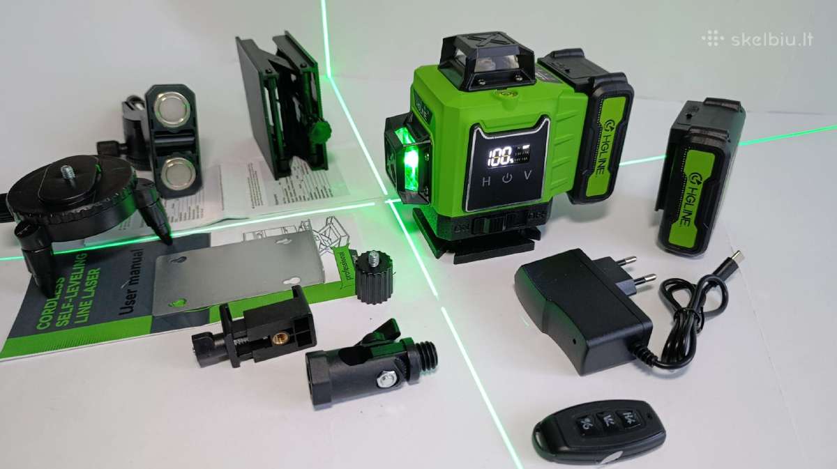 Lazerinis nivelyras 4d 16 linijų