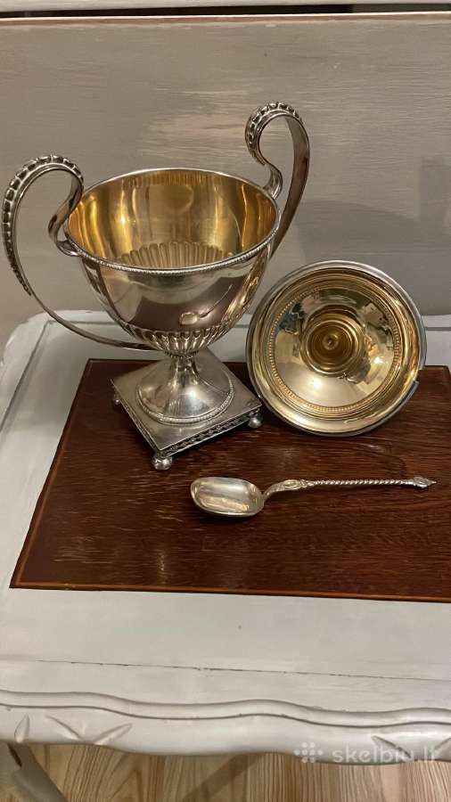 Antikvarinė Švedijos Gab Nysilver cukrinė