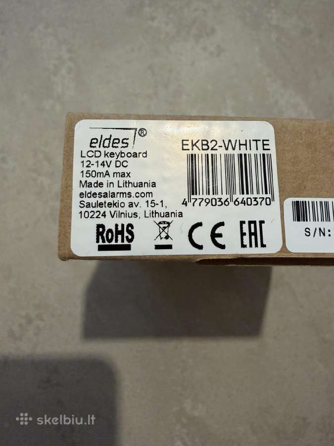 LCD klaviatūra Eldes Ekb2 white - nuotraukos Nr. 3