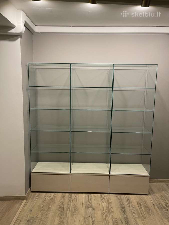 Modulinė stiklinė vitrina / spintelė