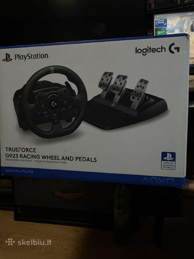 Logitech g923 trueforce vairą su pedalais Driving - nuotraukos Nr. 3
