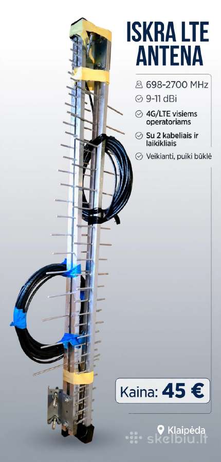 Iskra Lte 4G antena 698-2700 MHz, 9-11 dbi