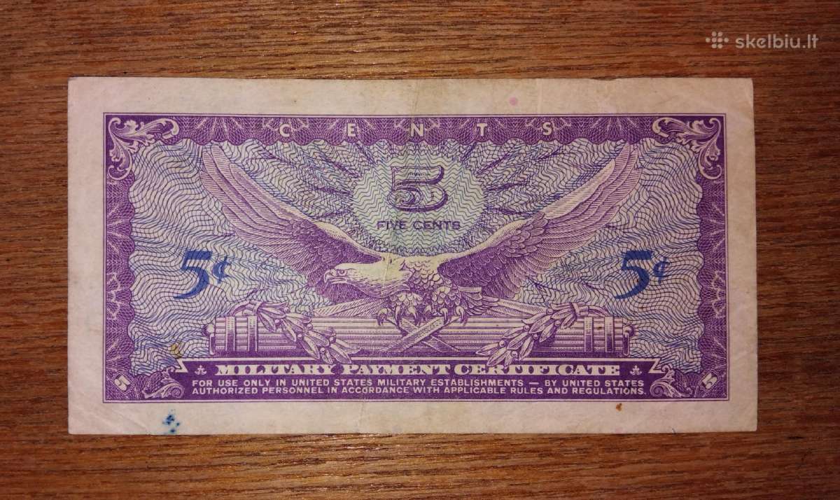 JAV 5 centu banknotas - nuotraukos Nr. 2