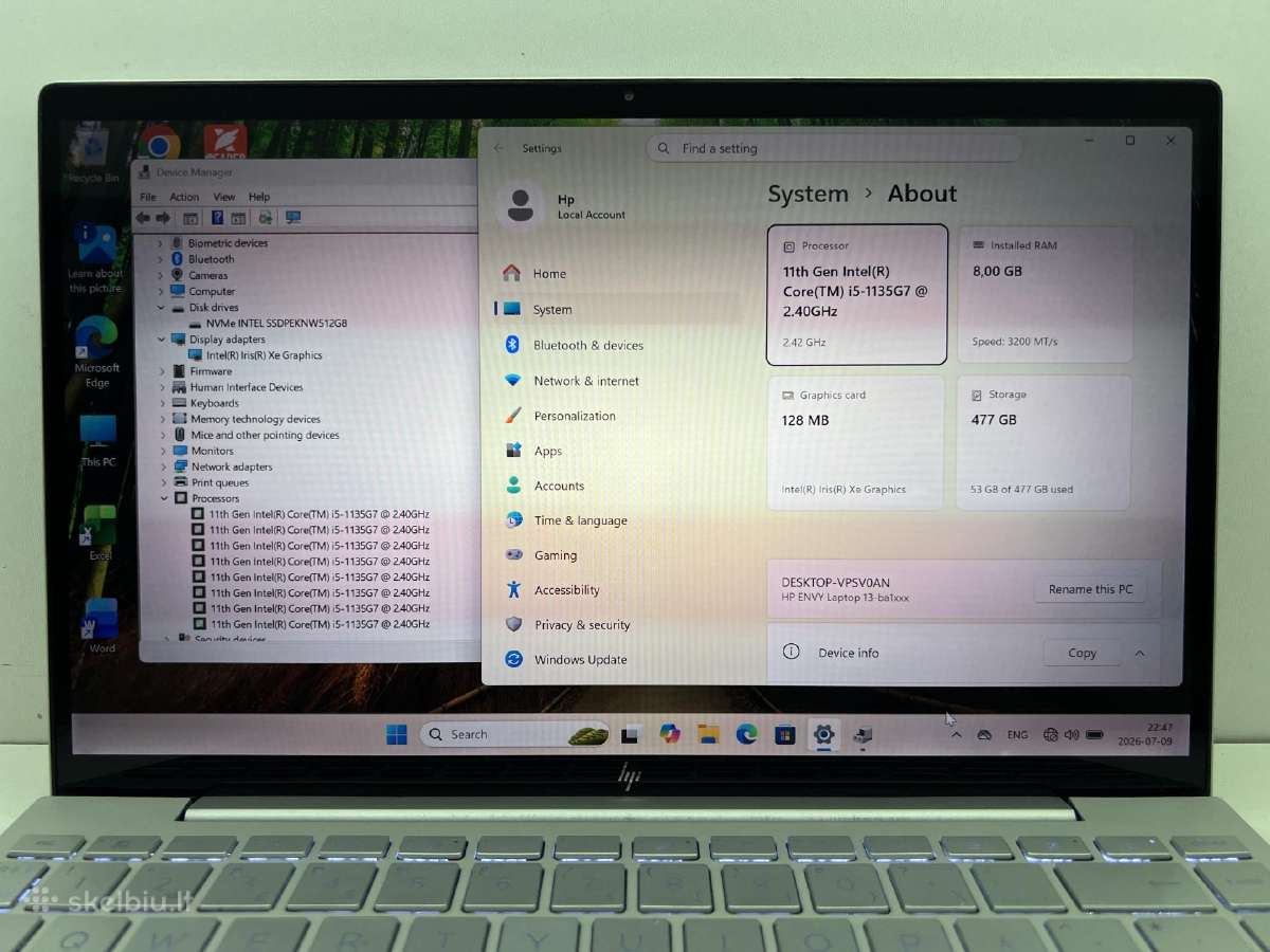 Hp envy 13-ba1423 - nuotraukos Nr. 2