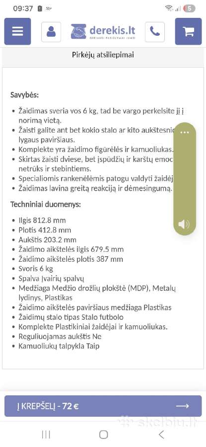 Futbolo mini stalas - nuotraukos Nr. 2