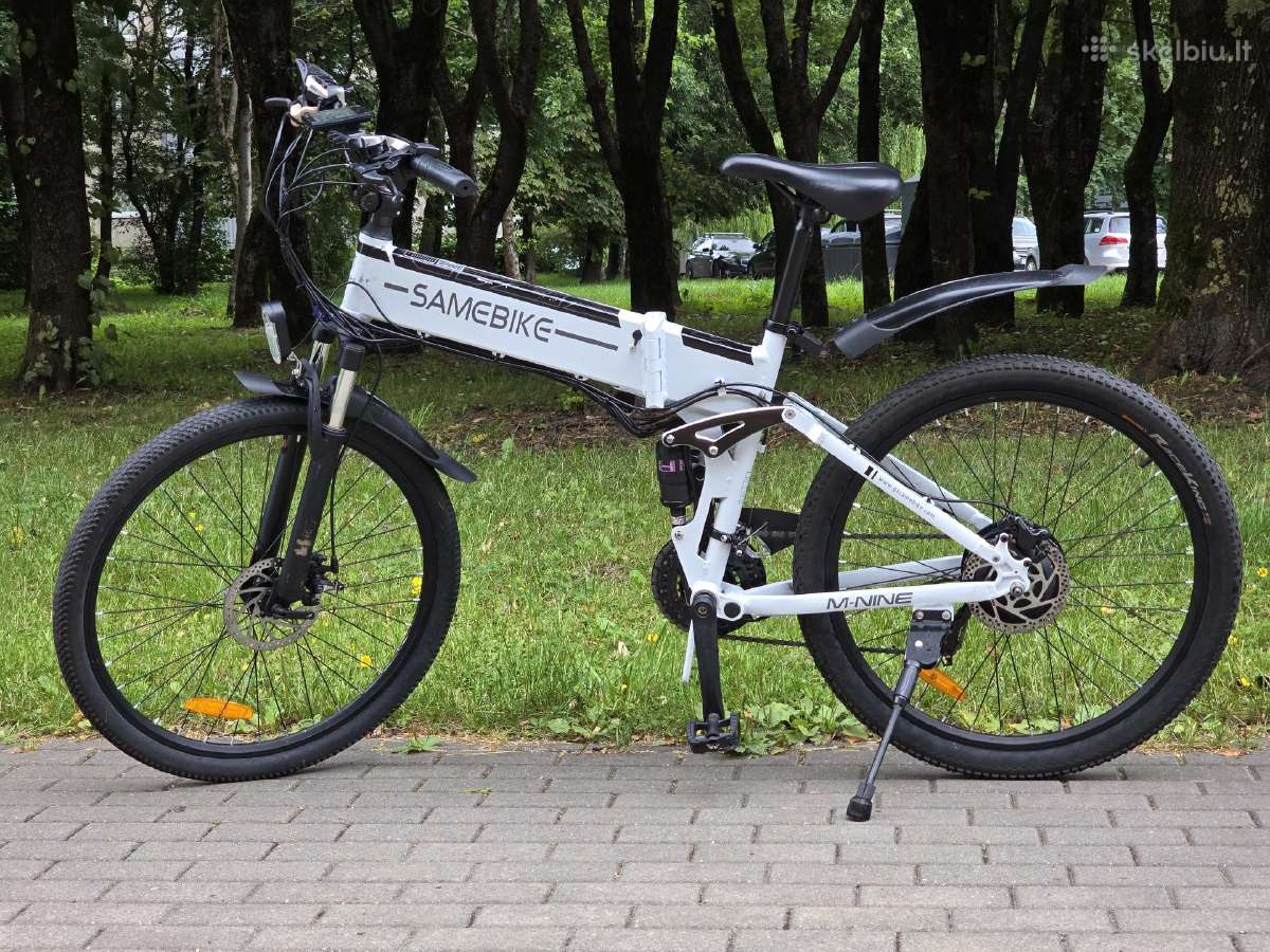 Elektrinis Dviratis Samebike Lo26 Baltas Sulanksto