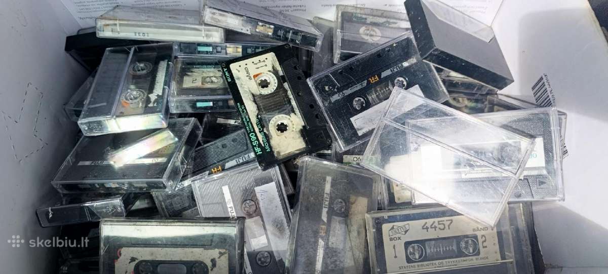 Mc audio kasetės su įrašais