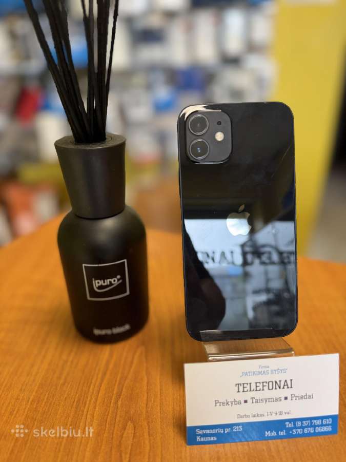 iPhone 12 Black 128gb Su Garantija - nuotraukos Nr. 2
