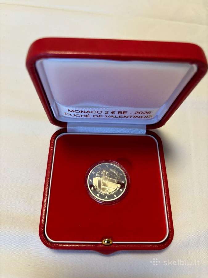 Naujausia 2026 Monaco 2eur moneta Duchy of Valenti