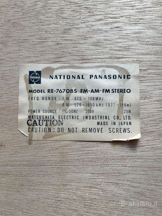 National Panasonic Re-7670bs - nuotraukos Nr. 8