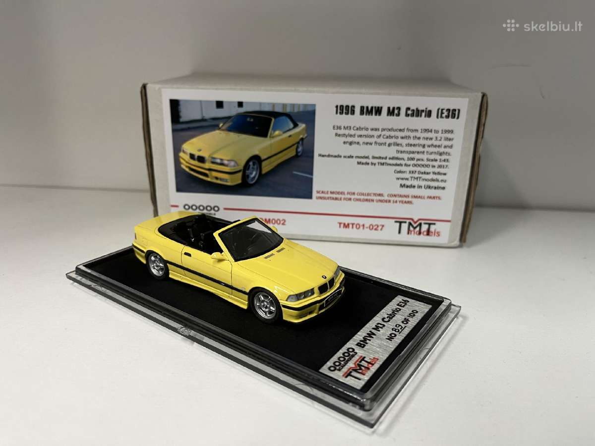 Kolekciniai modeliukai-bmw e36 cabrio