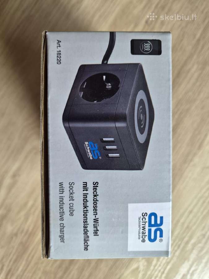 Usb, 220v ilgiklis su indukc. įkrovikliu telefonui - nuotraukos Nr. 4