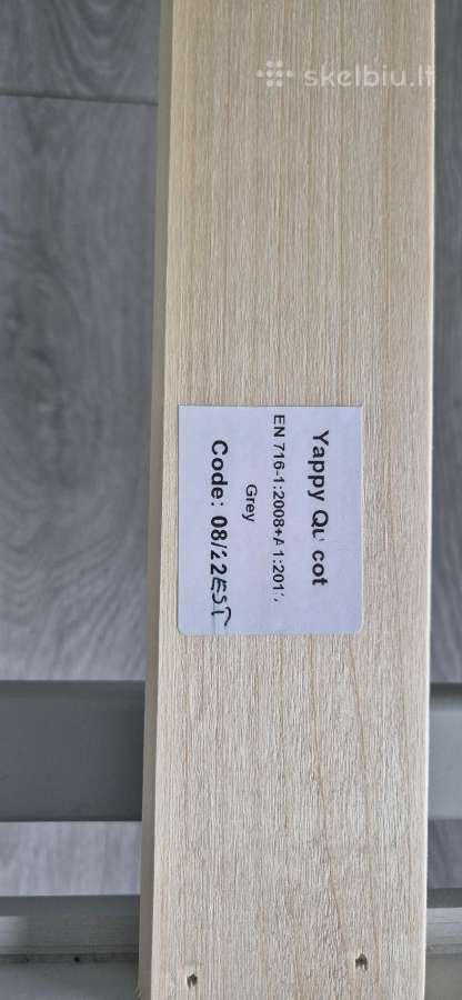 Vaikiška lovytė Yappyqu Light Grey Limited - nuotraukos Nr. 3