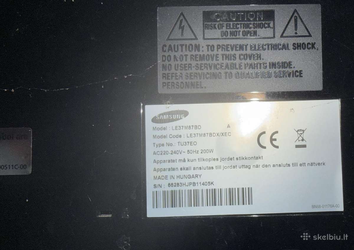Samsung TV 37"atiduodu/parduodu už simbolinę kainą