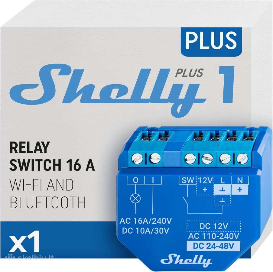 Išmanioji Wi-fi-bluetooth relė Shelly Plus 1