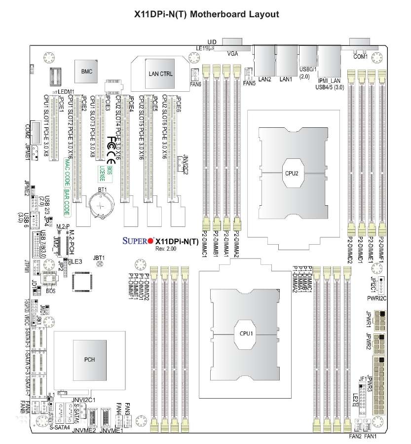 Supermicro X11dpi-n, Xeon Gold 6138 x2 - nuotraukos Nr. 5