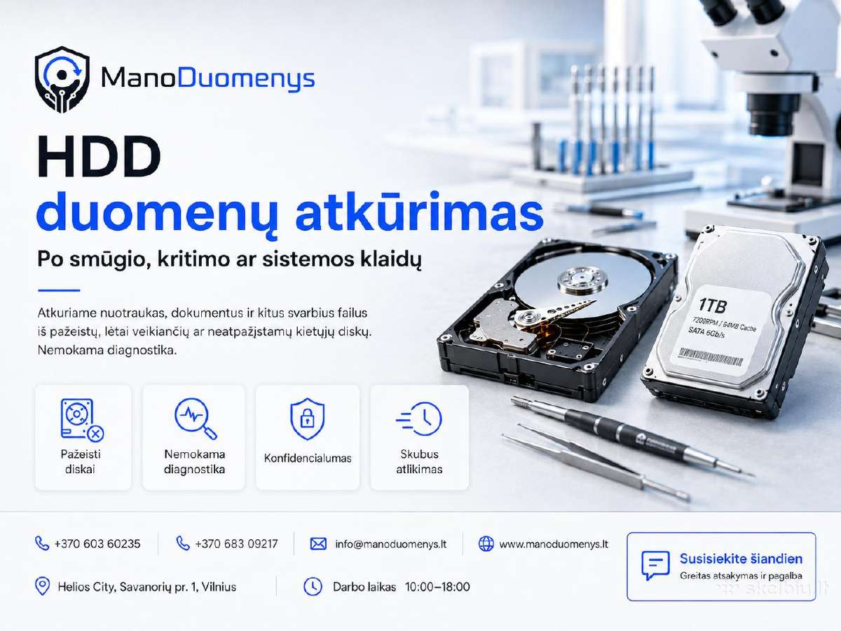Duomenų atkūrimas iš HDD/SSD/flash/raid - nuotraukos Nr. 2