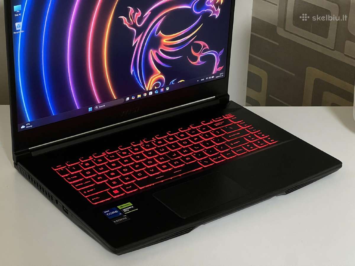 Parduodamas Msi Gf63 su Rtx 3050, I7-11k, 144hz. - nuotraukos Nr. 3