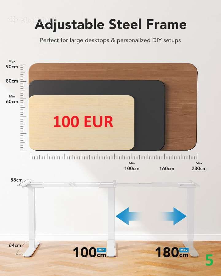 Reguliuojamo aukščio kompiuterio stalai - nuotraukos Nr. 5