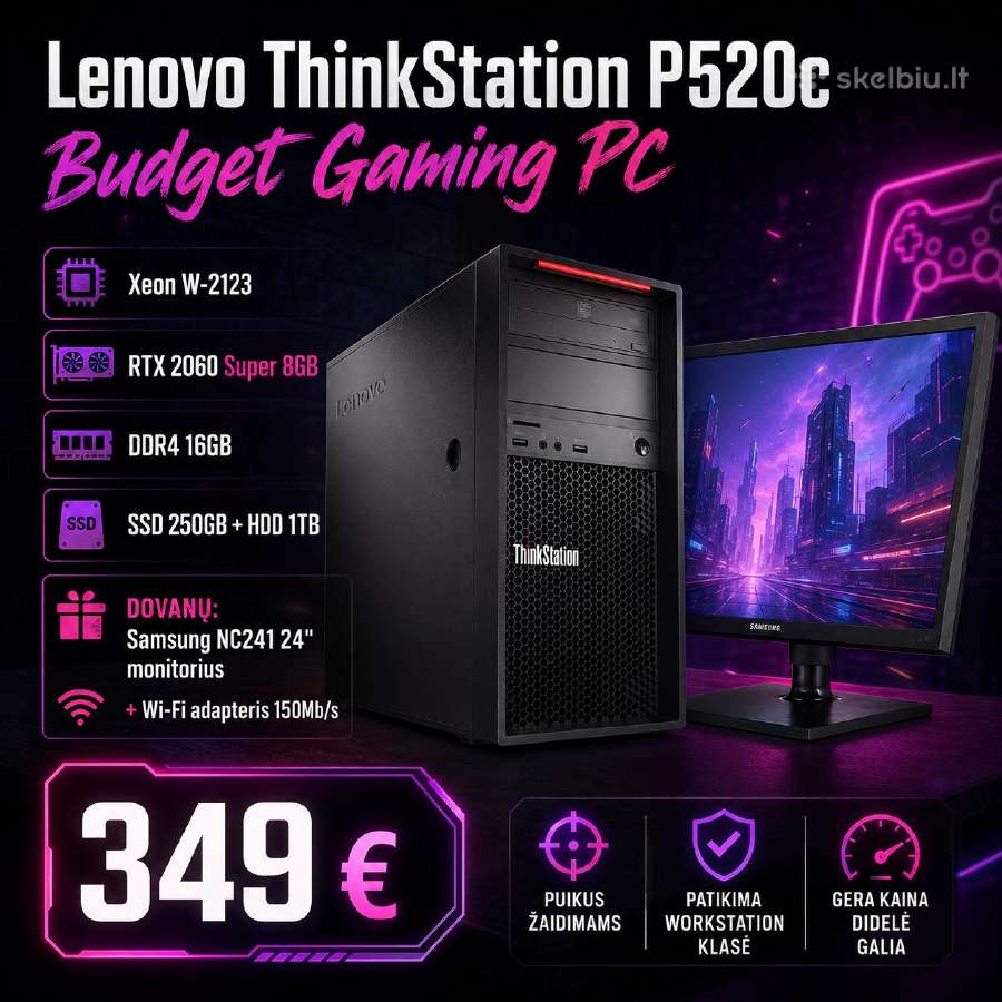 Lenovo, Rtx 2060s 8gb, Ddr4 16gb - Budget gaming.