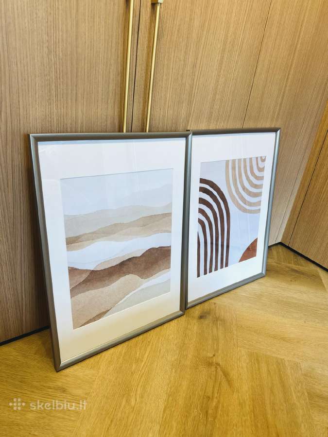 2 Ikea Silverhojden rėmai (50x70) kaina už abu