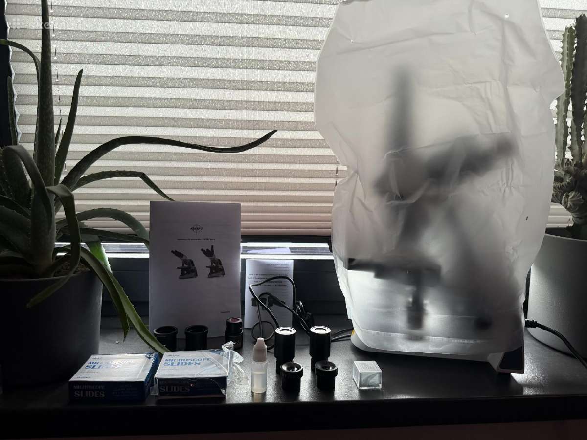 Sw-380t mikroskopas + 5 Mp kamera + pilna komplekt - nuotraukos Nr. 7