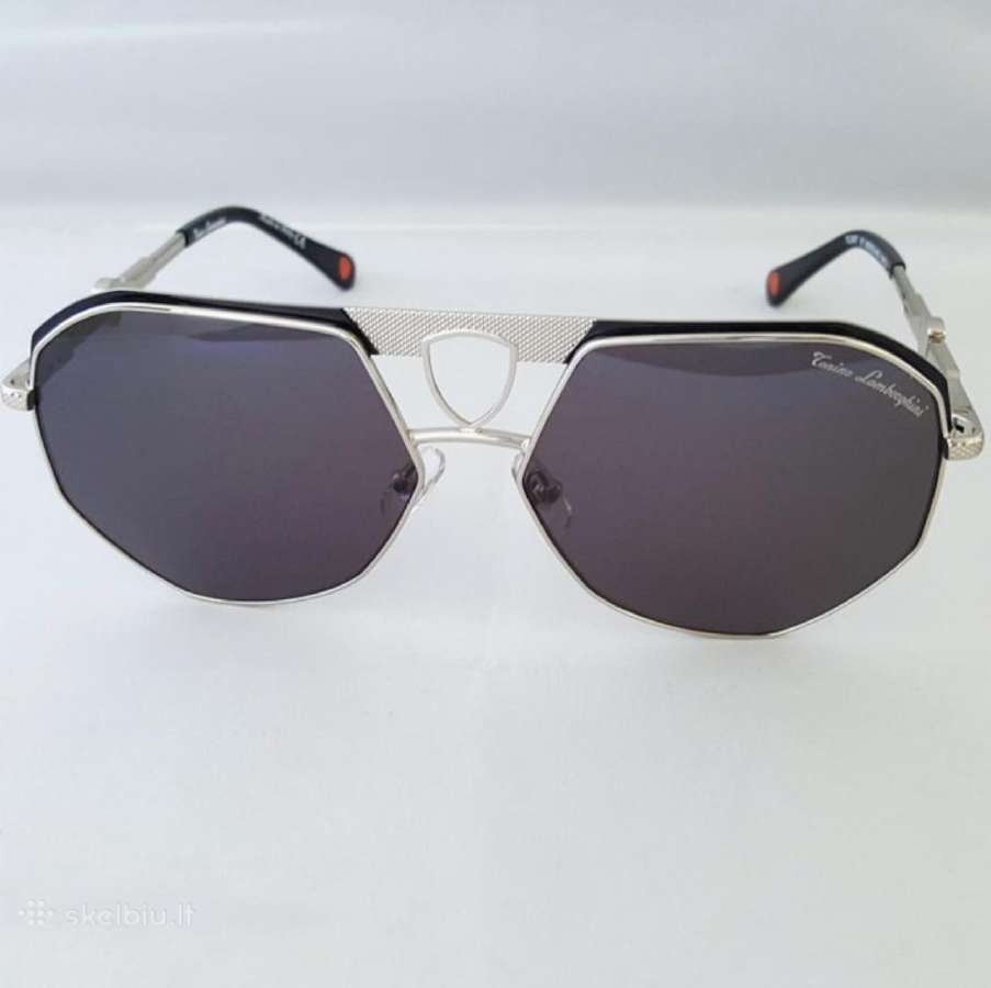 Tonino Lamborghini Shield Silver Aviator Akiniai - nuotraukos Nr. 2