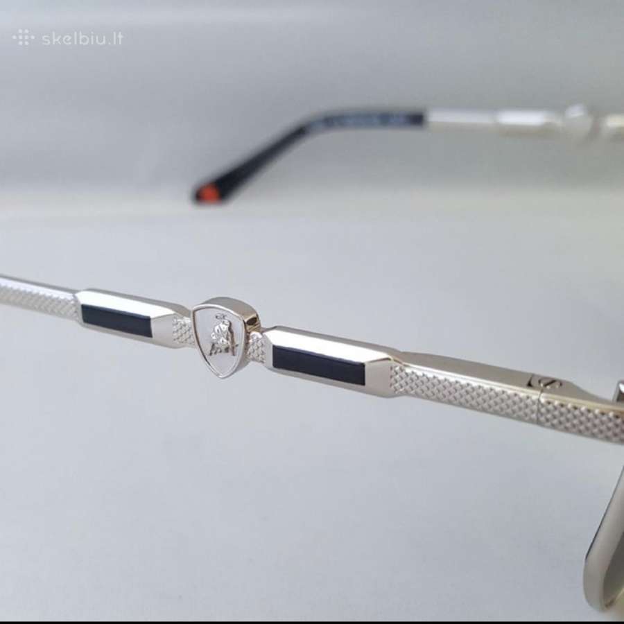 Tonino Lamborghini Shield Silver Aviator Akiniai - nuotraukos Nr. 5