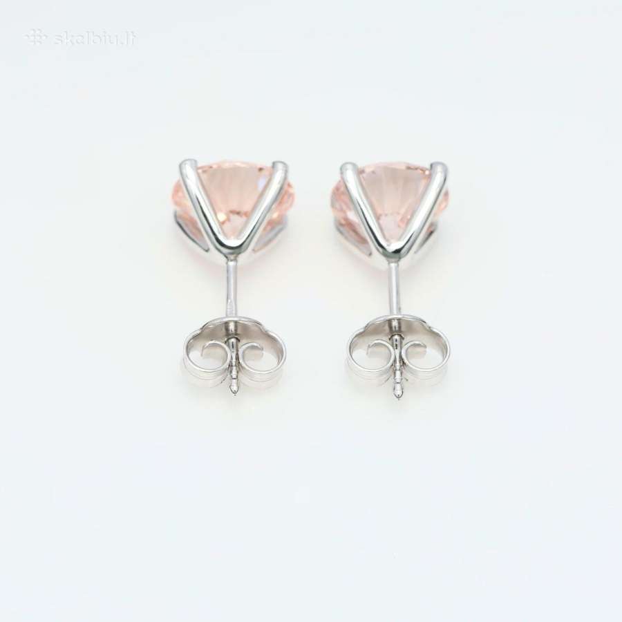 Aukso(750) auskarai su rožiniais deimantais (3,3ct - nuotraukos Nr. 8