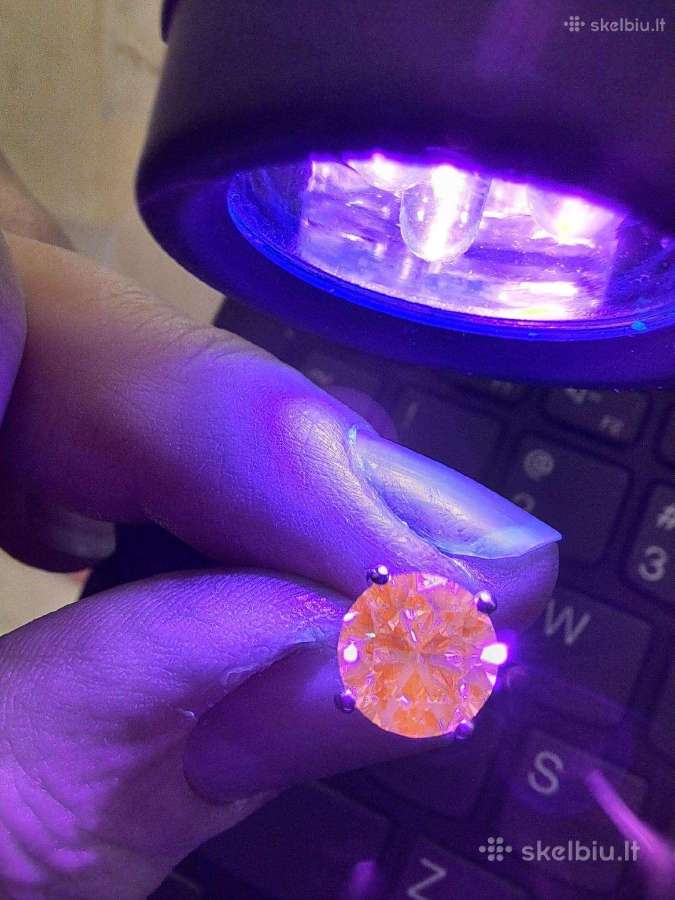 Aukso(750) auskarai su rožiniais deimantais (3,3ct - nuotraukos Nr. 9