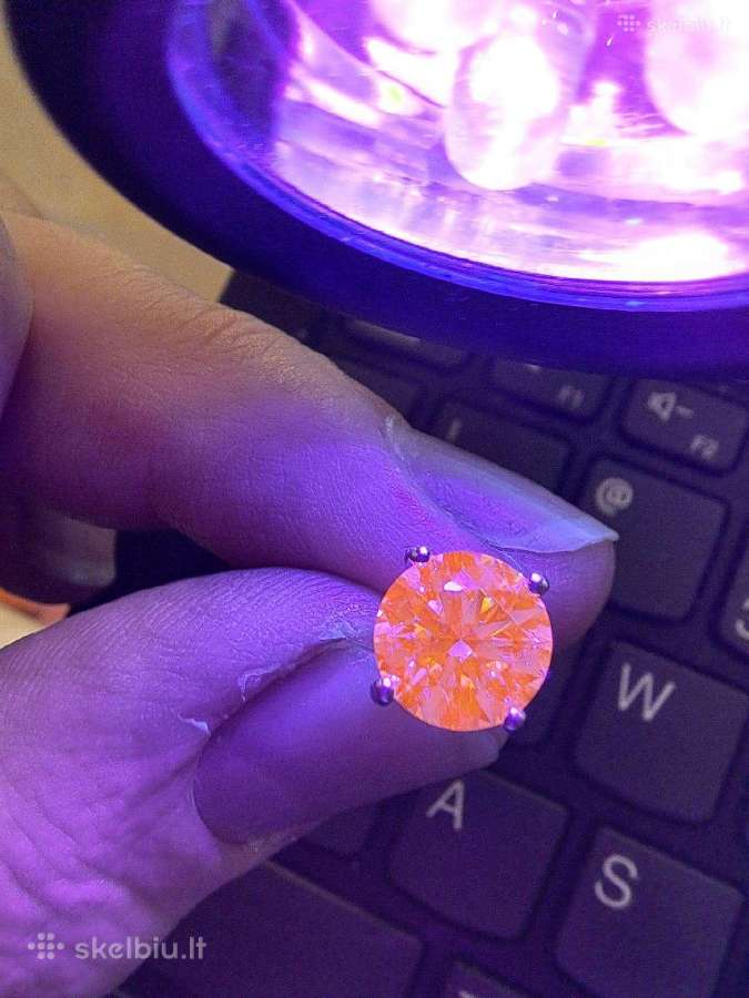 Aukso(750) auskarai su rožiniais deimantais (3,3ct - nuotraukos Nr. 10