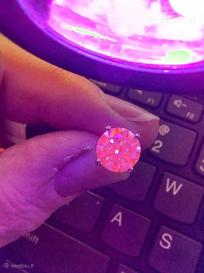 Aukso(750) auskarai su rožiniais deimantais (3,3ct - nuotraukos Nr. 11