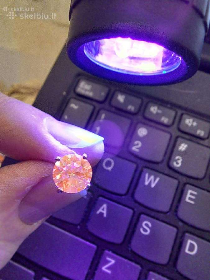 Aukso(750) auskarai su rožiniais deimantais (3,3ct - nuotraukos Nr. 12