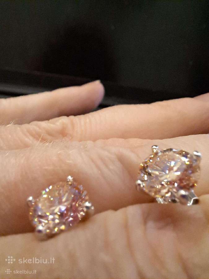 Aukso(750) auskarai su rožiniais deimantais (3,3ct - nuotraukos Nr. 14