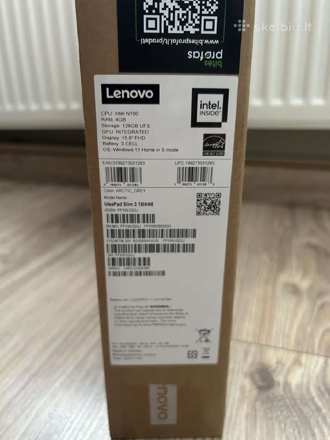Visiškai naujas Lenovo Ideapad Slim 3 Intel N100 - nuotraukos Nr. 4