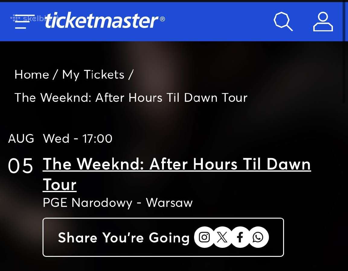 The Weeknd 2 bilietai Varšuvoje