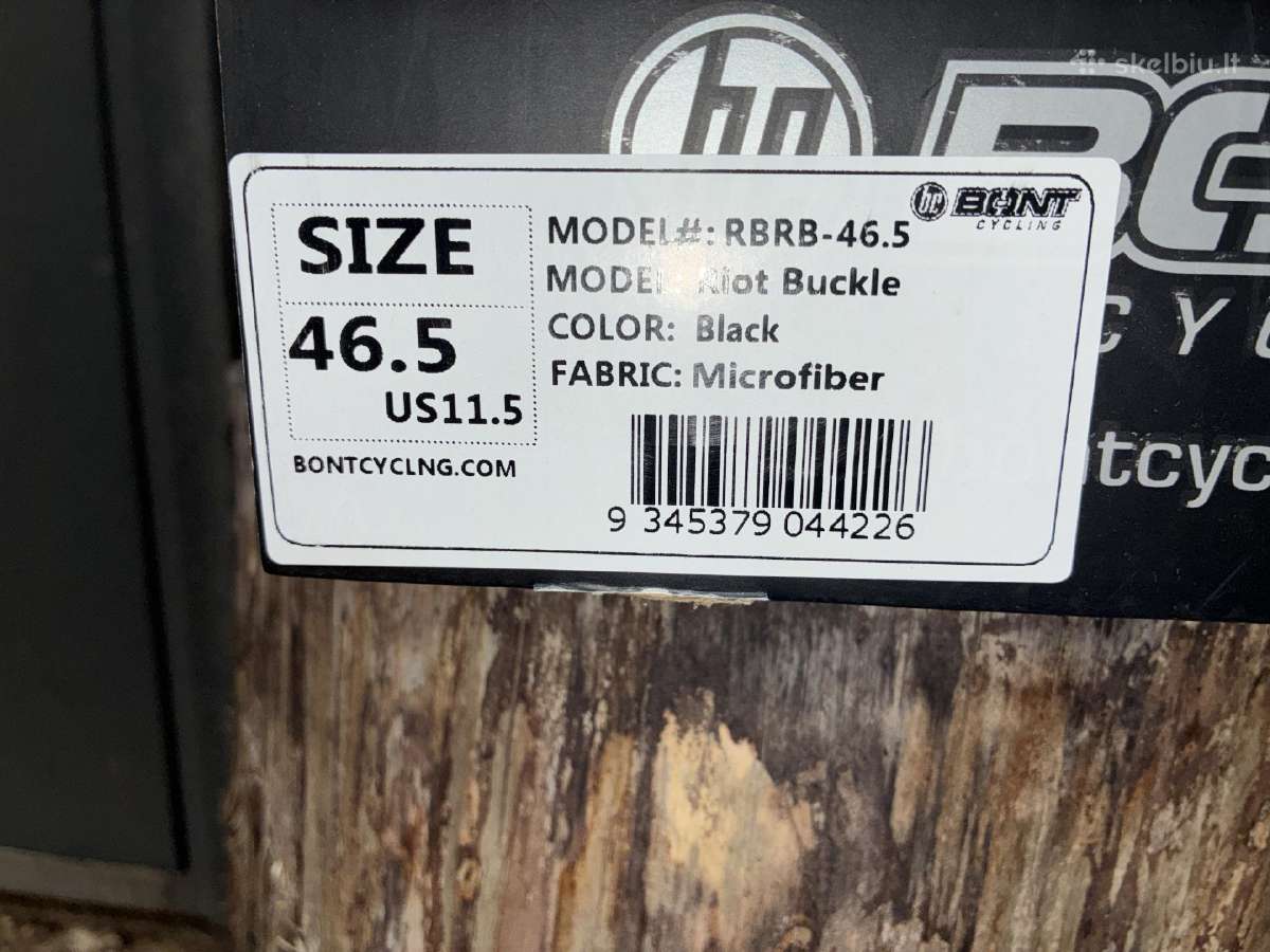 Bont cycling Riot Buckle 46.5, Us11.5 juodi - nuotraukos Nr. 10