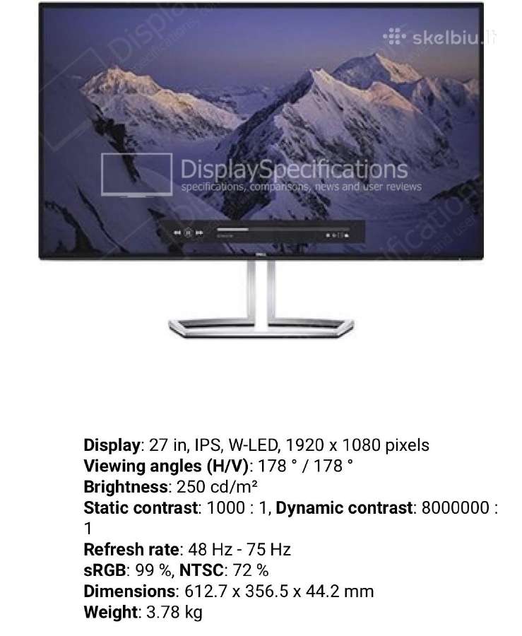 Dell S2718hn - nuotraukos Nr. 6