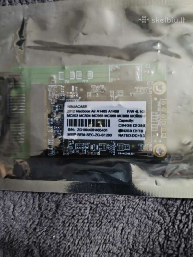 Naujas SSD 512gb skirtas MacBook Air 2012 (A1465,