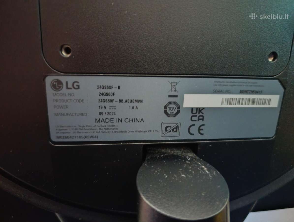 Žaidimų monitorius LG Ultragear 24gs60f-b (180hz, - nuotraukos Nr. 2